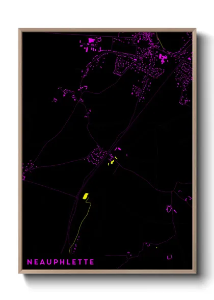 Une affiche de carte sur Neauphlette