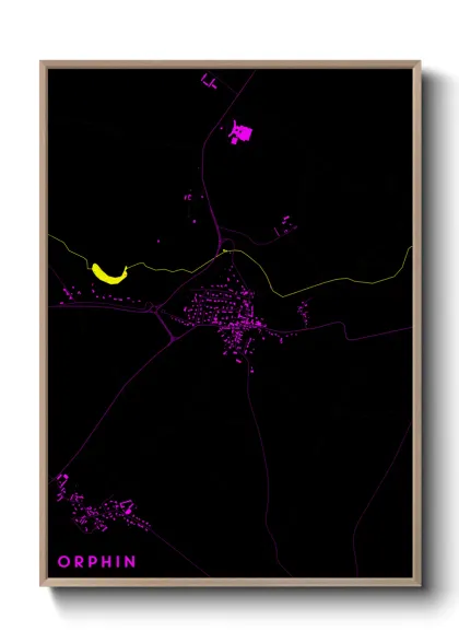 Une affiche de carte sur Orphin