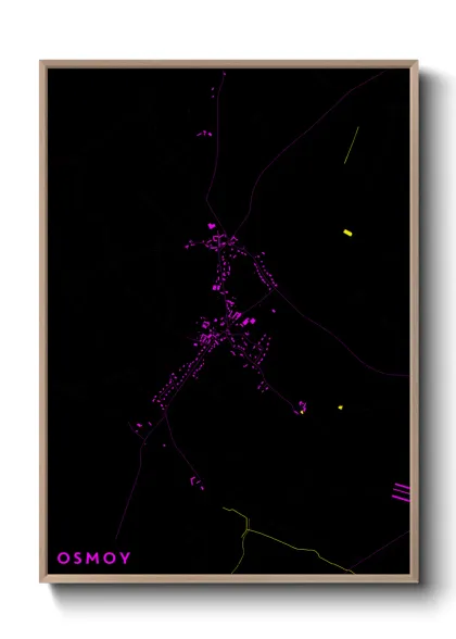 Une affiche de carte sur Osmoy