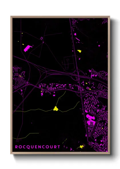 Une affiche de carte sur Rocquencourt