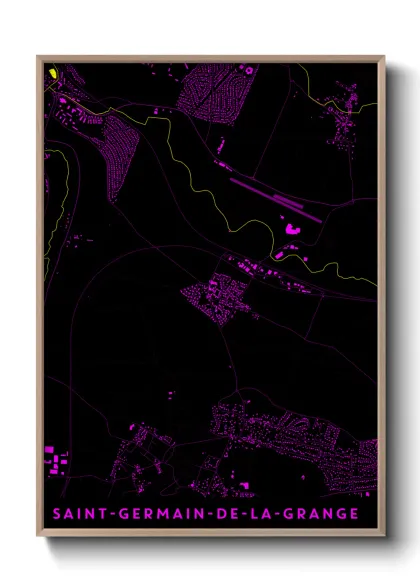 Une affiche de carte sur Saint-Germain-de-la-Grange