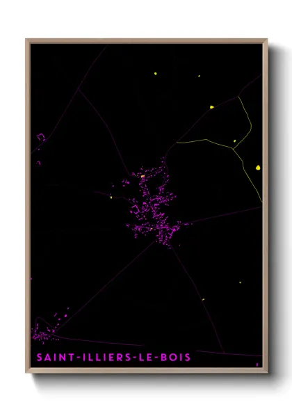 Une affiche de carte sur Saint-Illiers-le-Bois