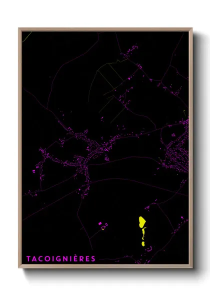 Une affiche de carte sur Tacoignières