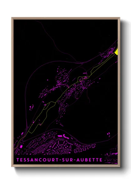 Une affiche de carte sur Tessancourt-sur-Aubette