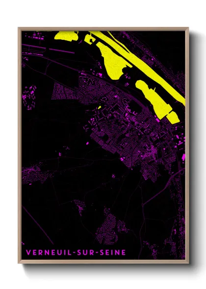 Une affiche de carte sur Verneuil-sur-Seine
