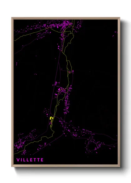 Une affiche de carte sur Villette