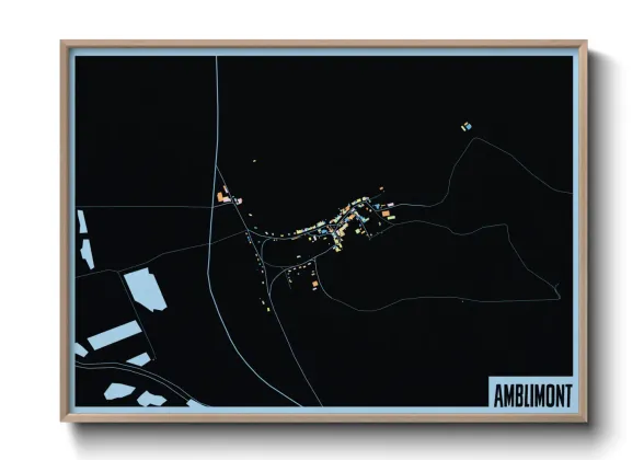 Une affiche de carte sur Amblimont