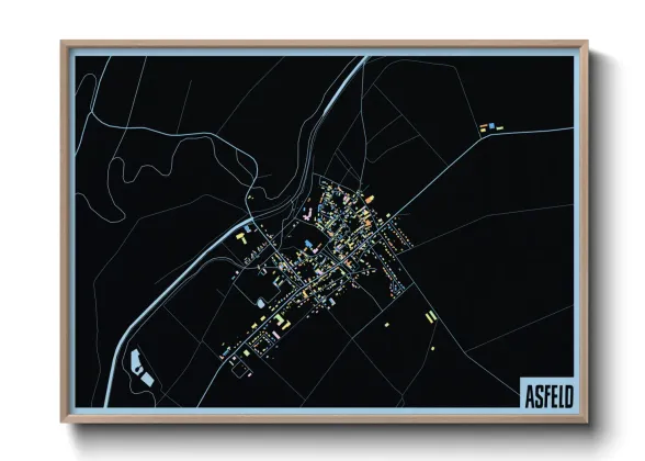 Une affiche de carte sur Asfeld