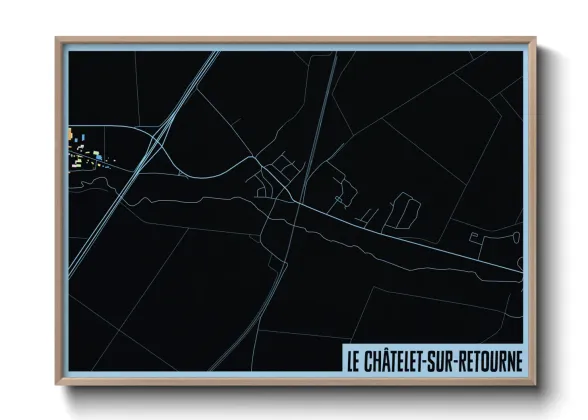 Une affiche de carte sur Le Châtelet-sur-Retourne