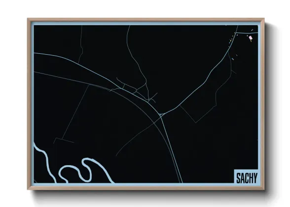 Une affiche de carte sur Sachy