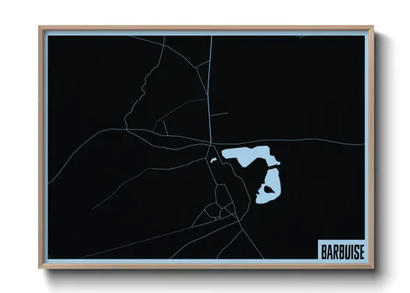 Une affiche de carte sur Barbuise