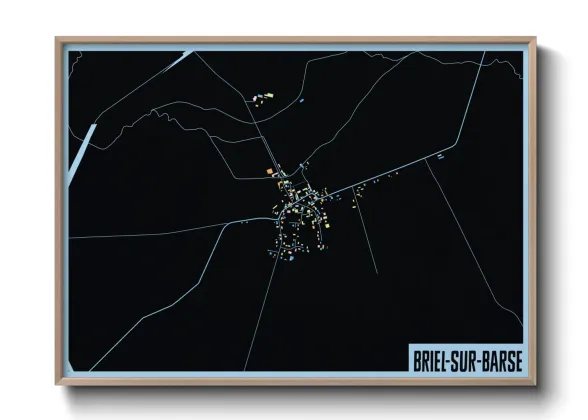 Une affiche de carte sur Briel-sur-Barse