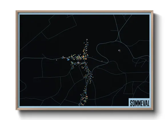 Une affiche de carte sur Sommeval
