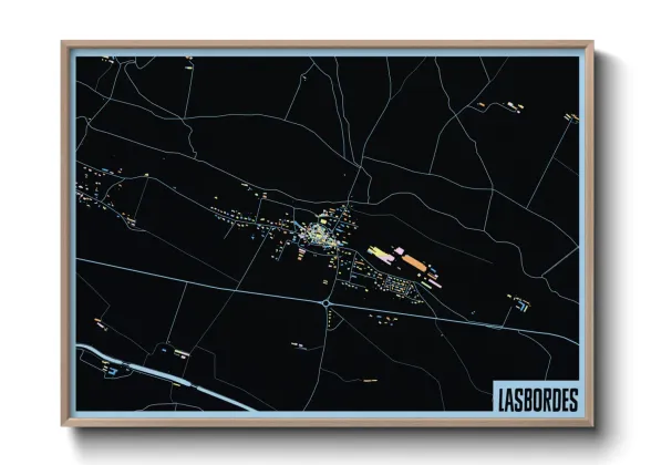 Une affiche de carte sur Lasbordes
