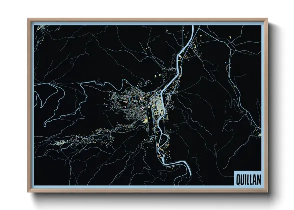 Une affiche de carte sur Quillan