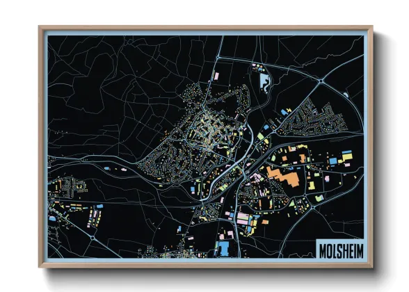 Une affiche de carte sur Molsheim