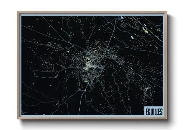 Une affiche de carte sur Éguilles