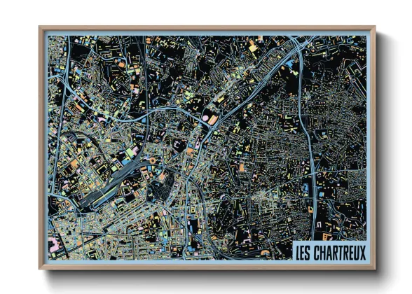 Une affiche de carte sur Les Chartreux