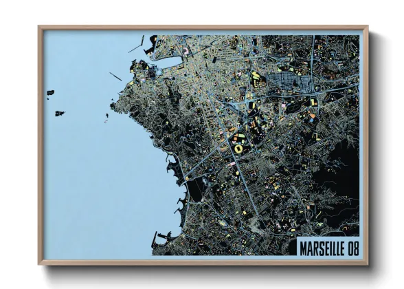 Une affiche de carte sur Marseille 08