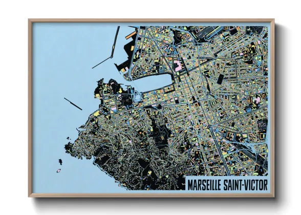 Une affiche de carte sur Marseille Saint-Victor