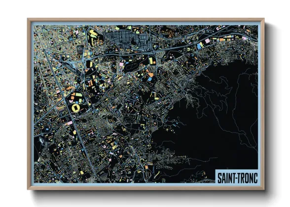 Une affiche de carte sur Saint-Tronc