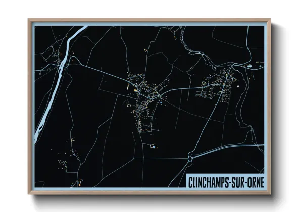 Une affiche de carte sur Clinchamps-sur-Orne