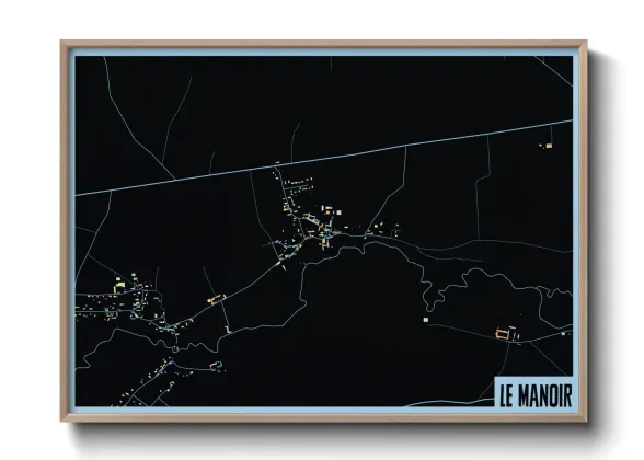 Une affiche de carte sur Le Manoir