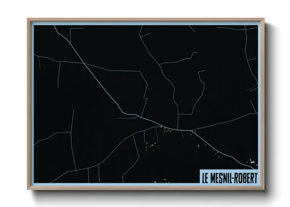 Une affiche de carte sur Le Mesnil-Robert
