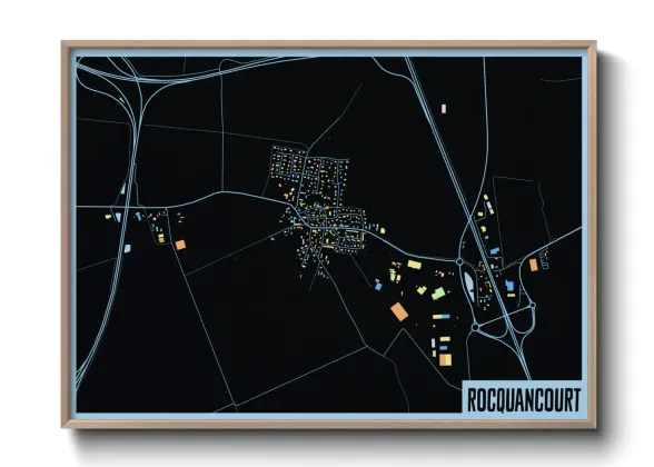 Une affiche de carte sur Rocquancourt