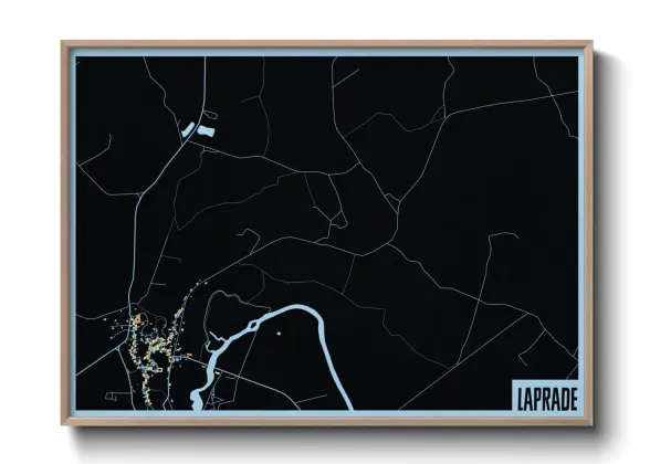 Une affiche de carte sur Laprade