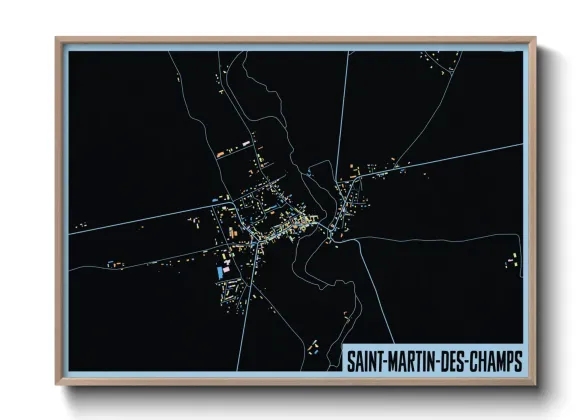 Une affiche de carte sur Saint-Martin-des-Champs