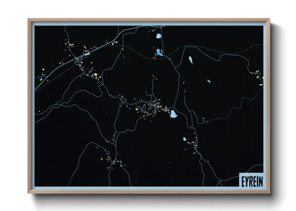 Une affiche de carte sur Eyrein