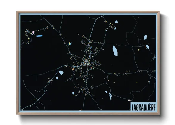 Une affiche de carte sur Lagraulière