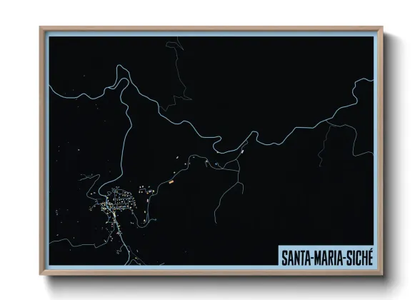 Une affiche de carte sur Santa-Maria-Siché