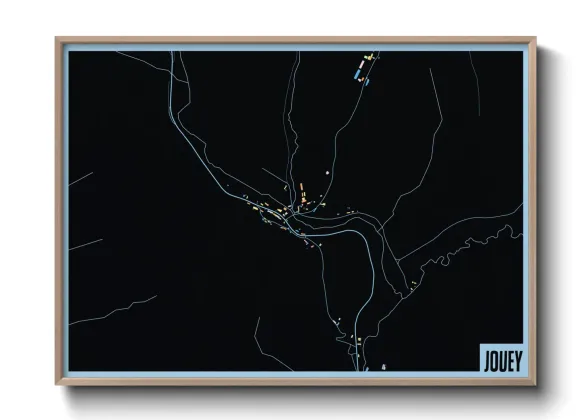 Une affiche de carte sur Jouey