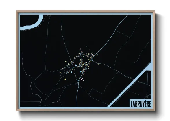 Une affiche de carte sur Labruyère