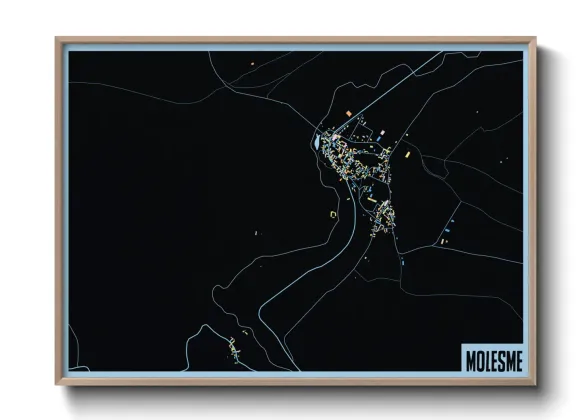 Une affiche de carte sur Molesme