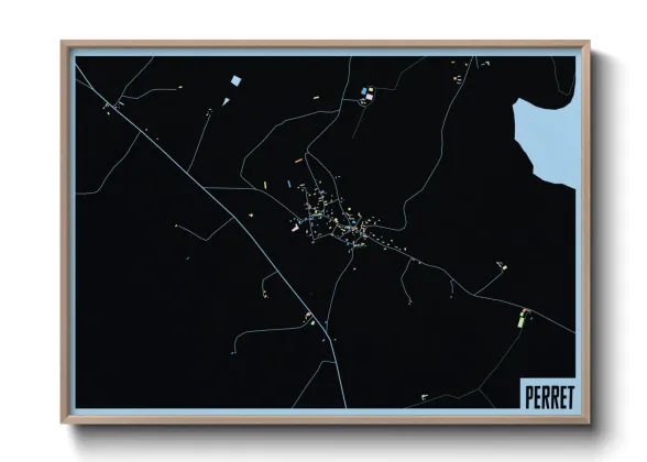 Une affiche de carte sur Perret