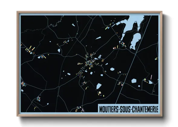 Une affiche de carte sur Moutiers-sous-Chantemerle