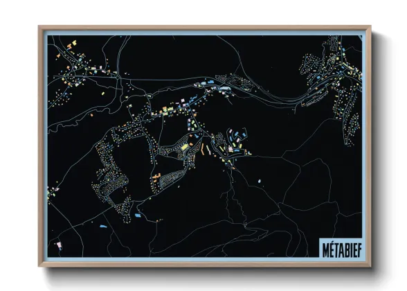 Une affiche de carte sur Métabief