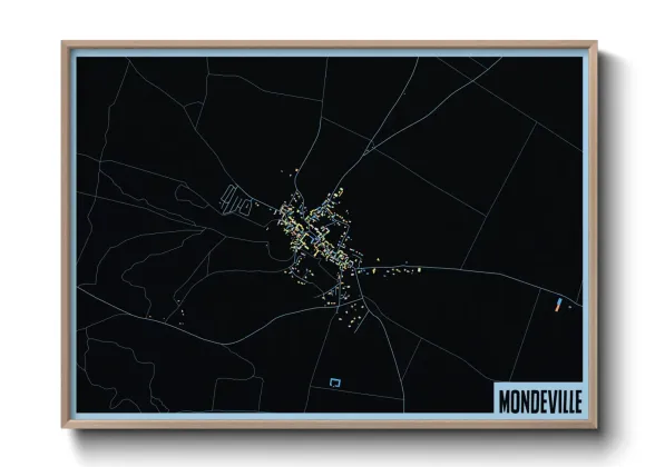 Une affiche de carte sur Mondeville