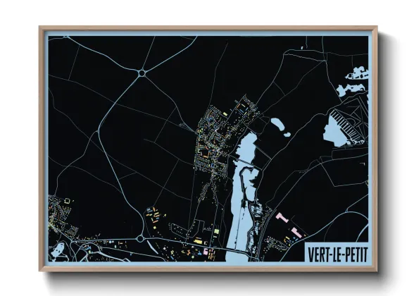 Une affiche de carte sur Vert-le-Petit