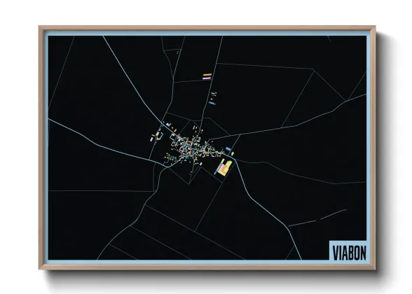 Une affiche de carte sur Viabon