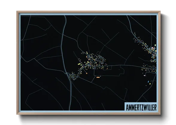 Une affiche de carte sur Ammertzwiller