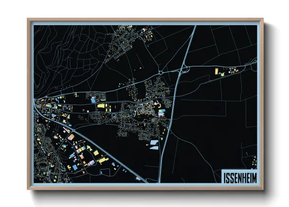 Une affiche de carte sur Issenheim