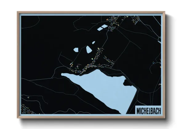 Une affiche de carte sur Michelbach