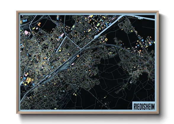 Une affiche de carte sur Riedisheim