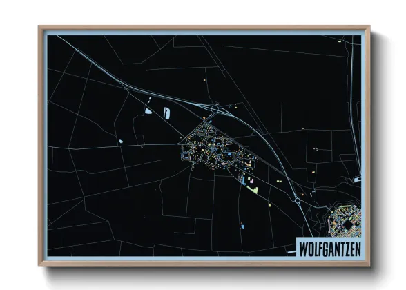 Une affiche de carte sur Wolfgantzen