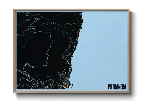 Une affiche de carte sur Pietranera