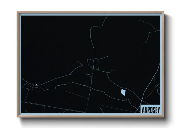 Une affiche de carte sur Anrosey